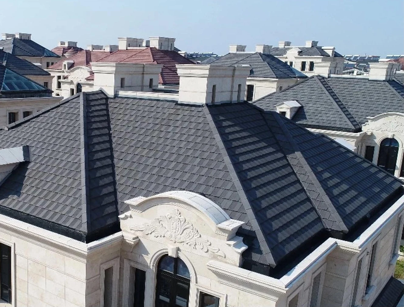 COPO ceramic roof tiles on a completed residence
